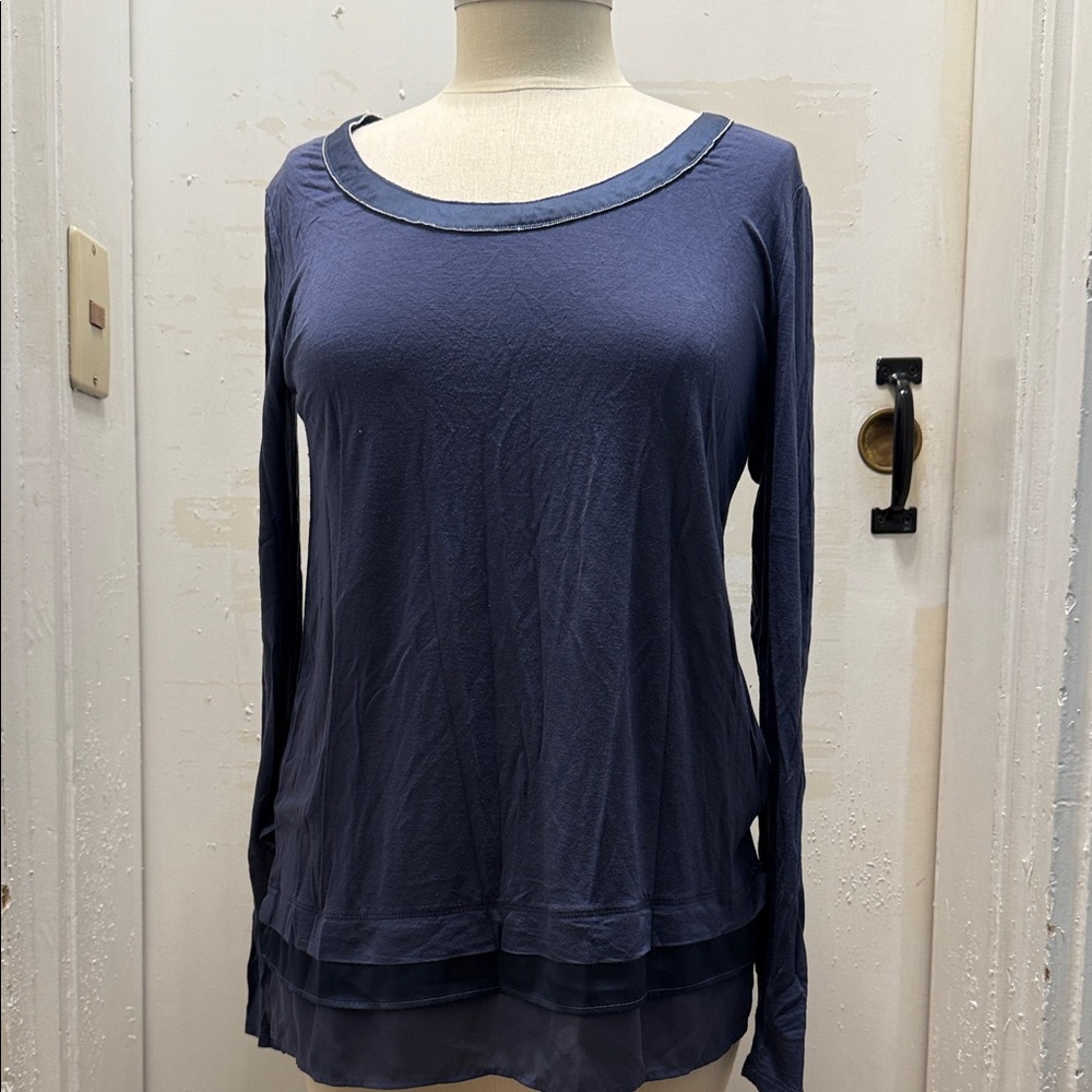 White House Black Market Deep Blue Long Sleeve Top